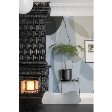 Olohuoneen tapetti sininen graafinen kuva Asana Rebel Walls R17022 image