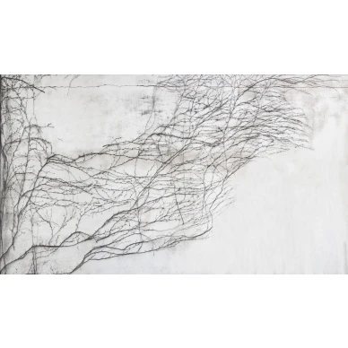 Breathe mustavalkoinen puutapetti koko kuvio Rebel Wallsilta R17051 image