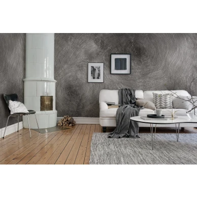 Serenity rauhoittava harmaa puutapetti olohuoneeseen Rebel Wallsilta R17101 image