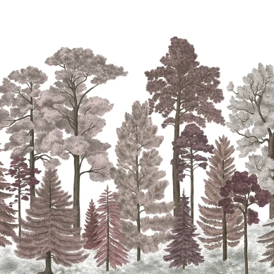 Scandinavian Bellewood roosa metsatapetti Rebel Wallsilta R17203 image