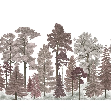 Scandinavian Bellewood roosa metsatapetti levea kuvio Rebel Wallsilta R17203 image