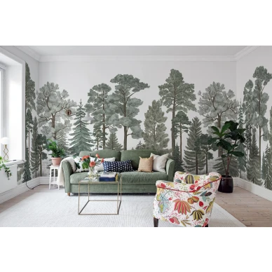 Vihrea puutapetti olohuoneeseen Rebel Wallsilta Scandinavian Bellewood R17202 image