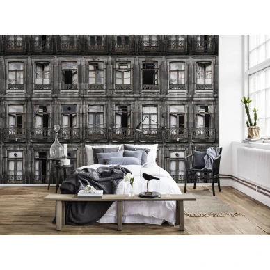 Perspective La Rue talotapetti ikkunoilla makuuhuoneeseen Rebel Wallsilta R14221 image