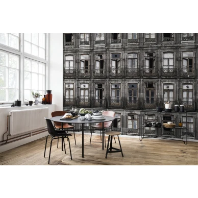 Perspective La Rue talotapetti ikkunoilla ruokailuhuoneeseen Rebel Wallsilta R14221 image