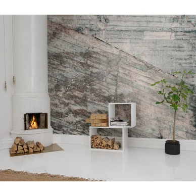 Lingering Wall raidallinen betoniseina muraltapetti olohuoneeseen Rebel Wallsilta R13531 image