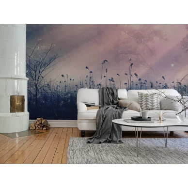 Pink Dawn roosa maisematapetti olohuoneeseen Rebel Wallsilta R15361 image