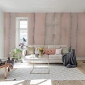 Agate rauhallinen rosa raidallinen muraltapetti olohuoneeseen Rebel Wallsilta R15371