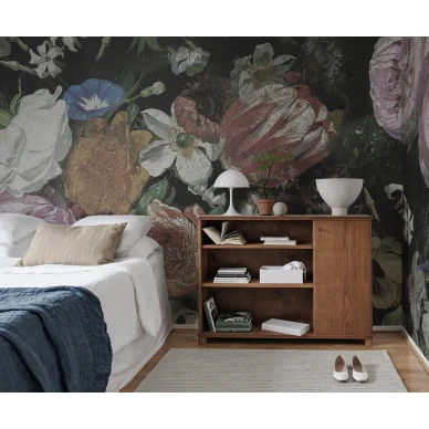 Blooming roosa isokuvioinen kukkatapetti makuuhuoneeseen Rebel Wallsilta R15391 image