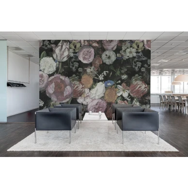 Blooming roosa romanttinen kukkatapetti olohuoneen muraltapetti Rebel Wallsilta R15391 image