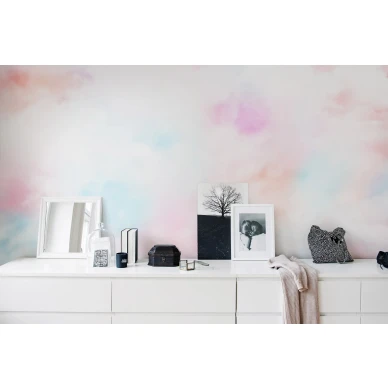 Coral Clouds unenomainen vaalea pilvitapetti Rebel Wallsilta R15411 image