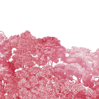 Bellewood pinkki metsatapetti Rebel Wallsilta R13056 image