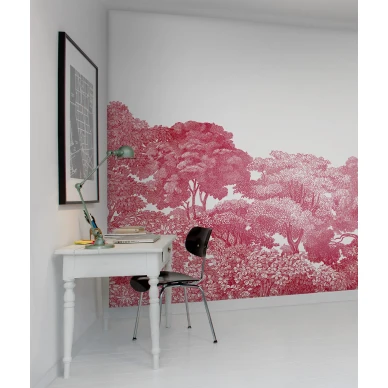 Bellewood pinkki metsatapetti kotitoimistoon Rebel Wallsilta R13056 image