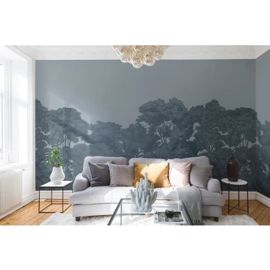 Bellewood sininen puutapetti Rebel Wallsilta R13059 image