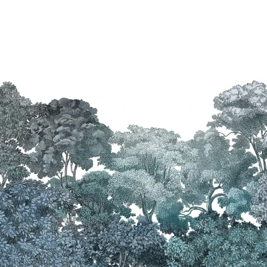 Bellewood sininen puutapetti Rebel Wallsilta R18637 image