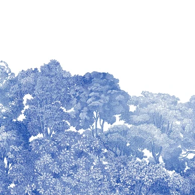 Bellewood sinivalkoinen puutapetti Rebel Wallsilta R13055 image