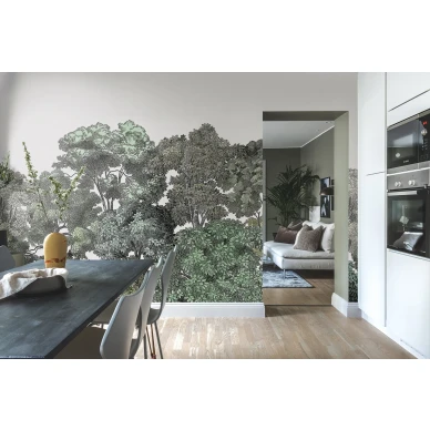 Bellewood vihrea metsatapetti keittioon Rebel Wallsilta R13051 image