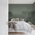 Bellewood vihrea metsatapetti makuuhuoneeseen Rebel Wallsilta R13058