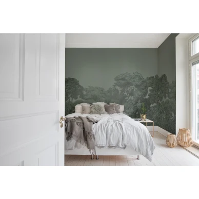 Bellewood vihrea metsatapetti makuuhuoneeseen Rebel Wallsilta R13058 image