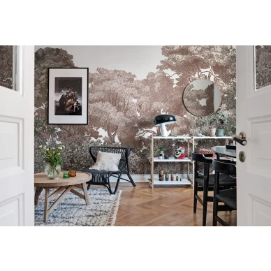 Olohuoneen ruosteenruskea kuvatapetti Bellewood Rebel Wallsilta R18639 image