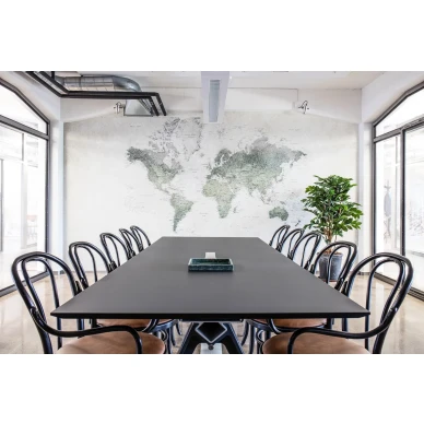 School Atlas vihrea koulukartta muraltapetti kokoushuoneeseen Rebel Wallsilta R13901 image