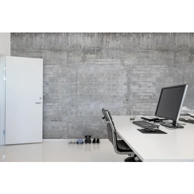 Wooden Concrete harmaa betoniseina tyohuoneen muraltapetti Rebel Wallsilta R15001 image