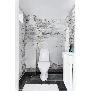 Industrial Ivory vanha tiiliseina muraltapetti kylpyhuoneeseen Rebel Wallsilta R14321 image