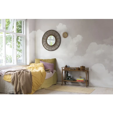 Makuuhuoneen vaaleanpunainen pilvitapetti Rebel Wallsilta Cuddle Clouds R14014 image