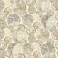 Globes Gathering beige maapallotapetti Rebel Wallsilta R13881