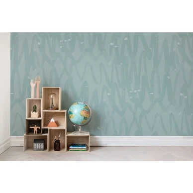 Pulse of Passion mintunvihrea graafinen muraltapetti lastenhuoneeseen Rebel Wallsilta R14094 image