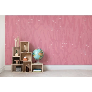 Pulse of Passion roosa graafinen muraltapetti lastenhuoneeseen Rebel Wallsilta R14095 image