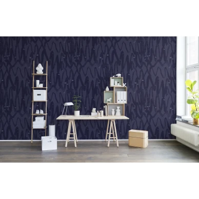 Pulse of Passion sininen graafinen muraltapetti tyohuoneeseen Rebel Wallsilta R14093 image