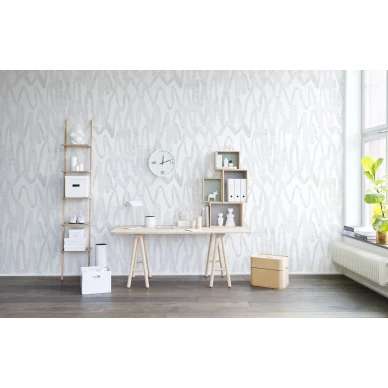 Pulse of Passion valkoinen graafinen muraltapetti tyohuoneeseen Rebel Wallsilta R14092 image