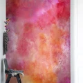 Color Clouds varikas roosa muraltapetti eteiseen Rebel Wallsilta R13272