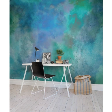 Color Clouds varikas sininen energisoiva muraltapetti etatyohuoneeseen Rebel Wallsilta R13271 image