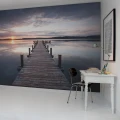 Pier kaunis auringonlasku tyohuoneen muraltapetti Rebel Wallsilta R10161