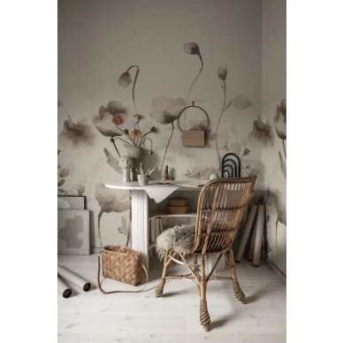 Morangen kaunis ruskea kukkatapetti tyohuoneeseen Sandbergilta S10107 image