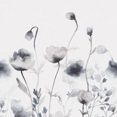 Morangen romanttinen sininen kukkatapetti Sandbergilta 643 04 image