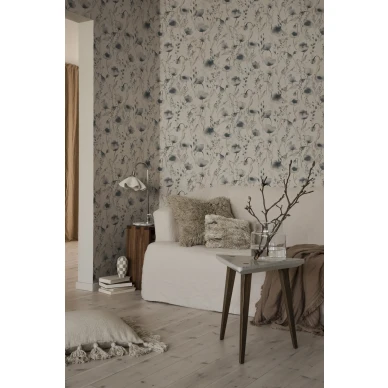 Lo romanttinen sininen kukkatapetti olohuoneeseen Sandbergilta S10101 image