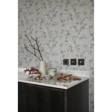 Irene sininen kukkatapetti keittioon Sandbergilta S10113 image