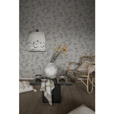 Irene sininen kukkatapetti olohuoneeseen Sandbergilta S10113 image