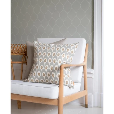 Espalier harmaa vihrea graafinen olohuoneen tapetti Littlephantilta 1533 image