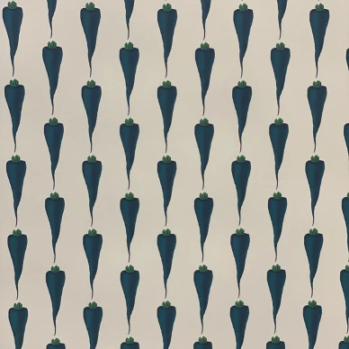 Carey Carrot vihrea porkkanatapetti Studio Lisa Bengtssonilta 1356 image