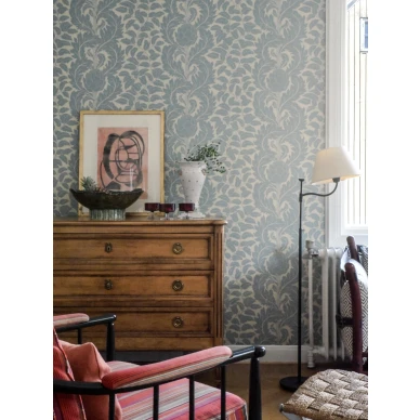 Artichoke sininen kasvitapetti olohuoneeseen Langelid von Bromssenilta 22 64 image