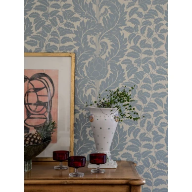 Artichoke sininen olohuoneen kasvitapetti Langelid von Bromssenilta 22 64 image