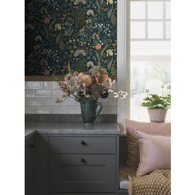 Blomsterhav kaunis sininen kukkatapetti Borastapeterilta 2055 image