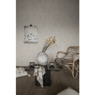 Anna vaalea beige kaislatapetti olohuoneeseen Sandbergilta S10109 image