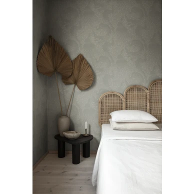 Evelina vihrea lehtitapetti makuuhuoneeseen Sandbergilta S10127 image