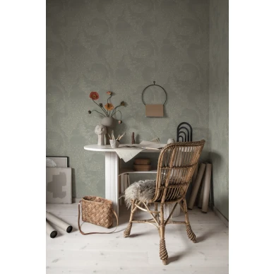 Evelina vihrea lehtitapetti tyohuoneeseen Sandbergilta S10127 image