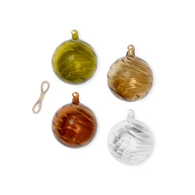 Twirl monivariset isot lasijoulukuusenpallot Ferm Livingilta 1104264553 image