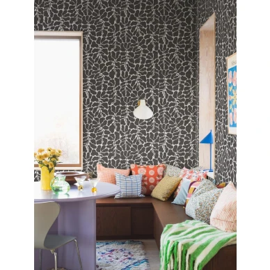 Borastapeter My Secret Garden tapetti musta valkoinen 4749 olohuoneen tapetti image